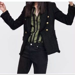 ZARA Black Tweed Blazer